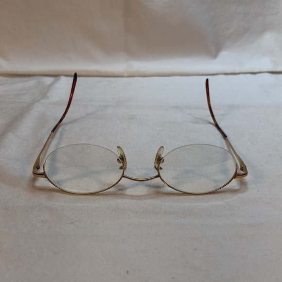 Vintage Calvin Klein Eye Glasses Half-Rimless, Goldtone Oval Half Frame, 343 510 - Picture 7 of 16